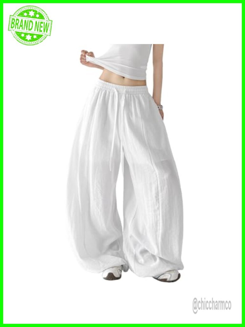 High Waist Wide Leg Pants Lightweight Breathable Quick Dry Trousers